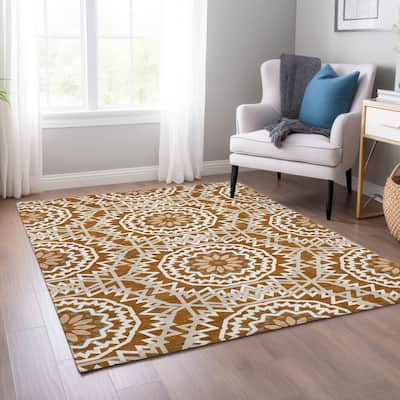 Machine Washable Indoor/ Outdoor Chantille Boho Global Rug