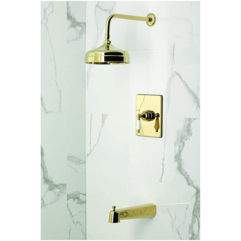 Kingston Brass KB634.PL Victorian Tub and Shower Trim Package with 1.8
