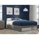 preview thumbnail 20 of 41, Colorado Bed with USB Turbo Charger and Twin Extra Long Trundle Grey - Queen