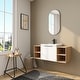 preview thumbnail 2 of 131, BNK 12/24/36/48/60 Inch Wall-Mounted Bathroom Vanity, Bathroom Cabinet with Doors or Side Shelves 47.7''W - White-Ceramic Sink