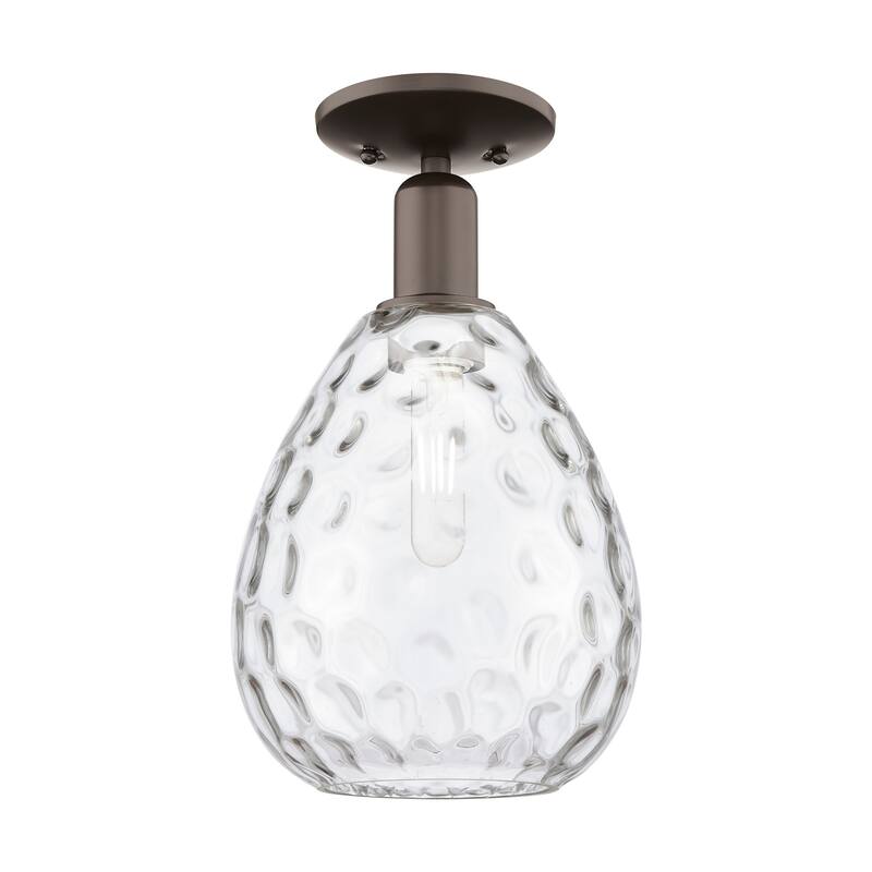 Innovations Lighting 716-1C-14-8 Waverly Semi-Flush Waverly 8" Wide - Oil Rubbed Bronze / Clear