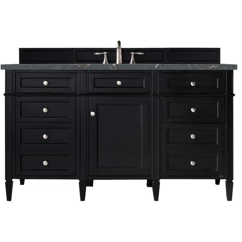 James Martin Vanities 650-V60S-FPBL Brittany 60" Free Standing Single - Black Onyx