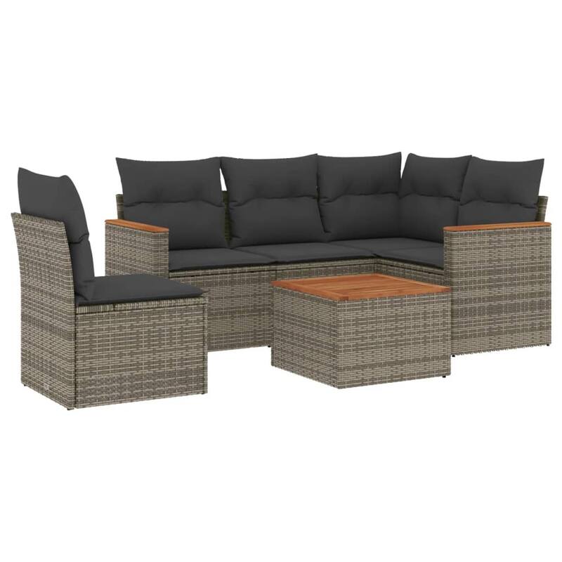 vidaXL Garden Sofa Set Black