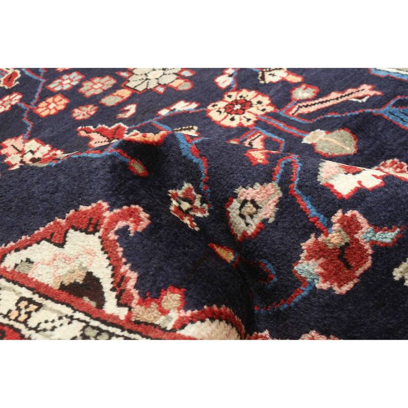 ECARPETGALLERY Hand-knotted Andelz Dark Navy Wool Rug - 3'7 x 10'2