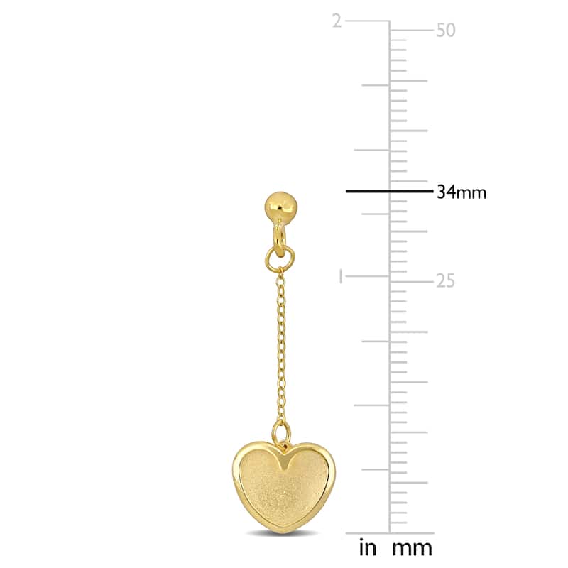 Miadora 14K Yellow Gold Heart Fashion Earrings