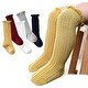 preview thumbnail 3 of 5, CozyWay Baby Knee High, Cable Knit, White/Gray/Navy/Red/Mustard - 5 pair