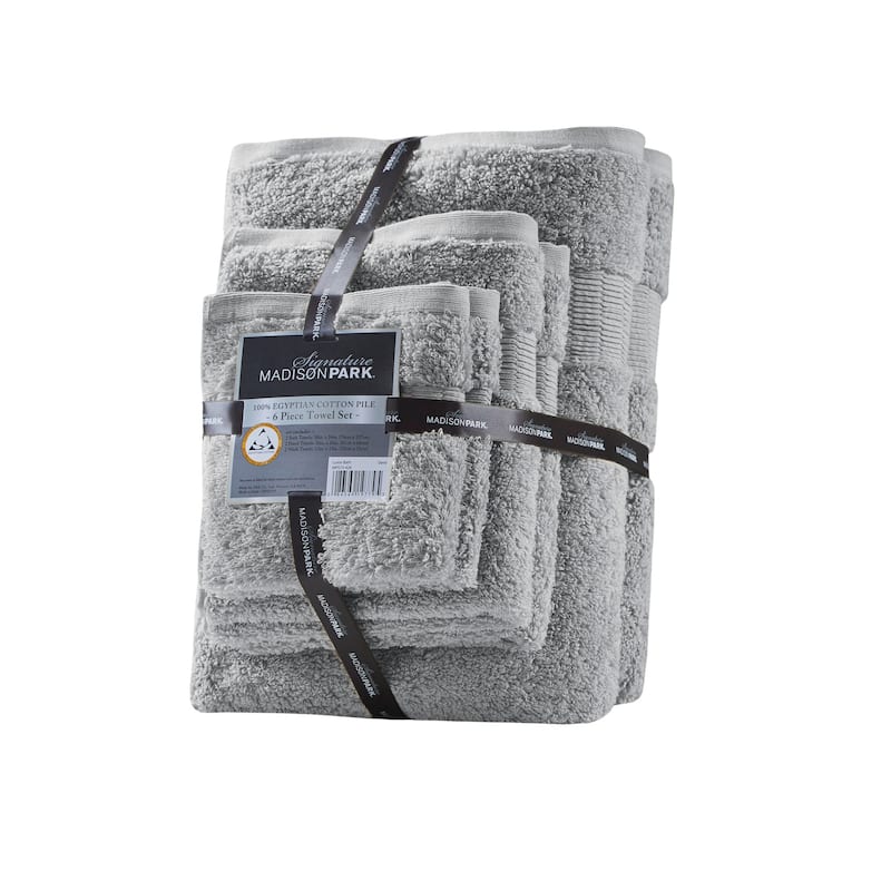 Madison Park Signature Luce 100-percent Egyptian Cotton 6 Piece Towel Set