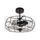 preview thumbnail 4 of 16, GetLedel 15-inch Farmhouse 3-Light Caged Semi Flush Mount Ceiling Light