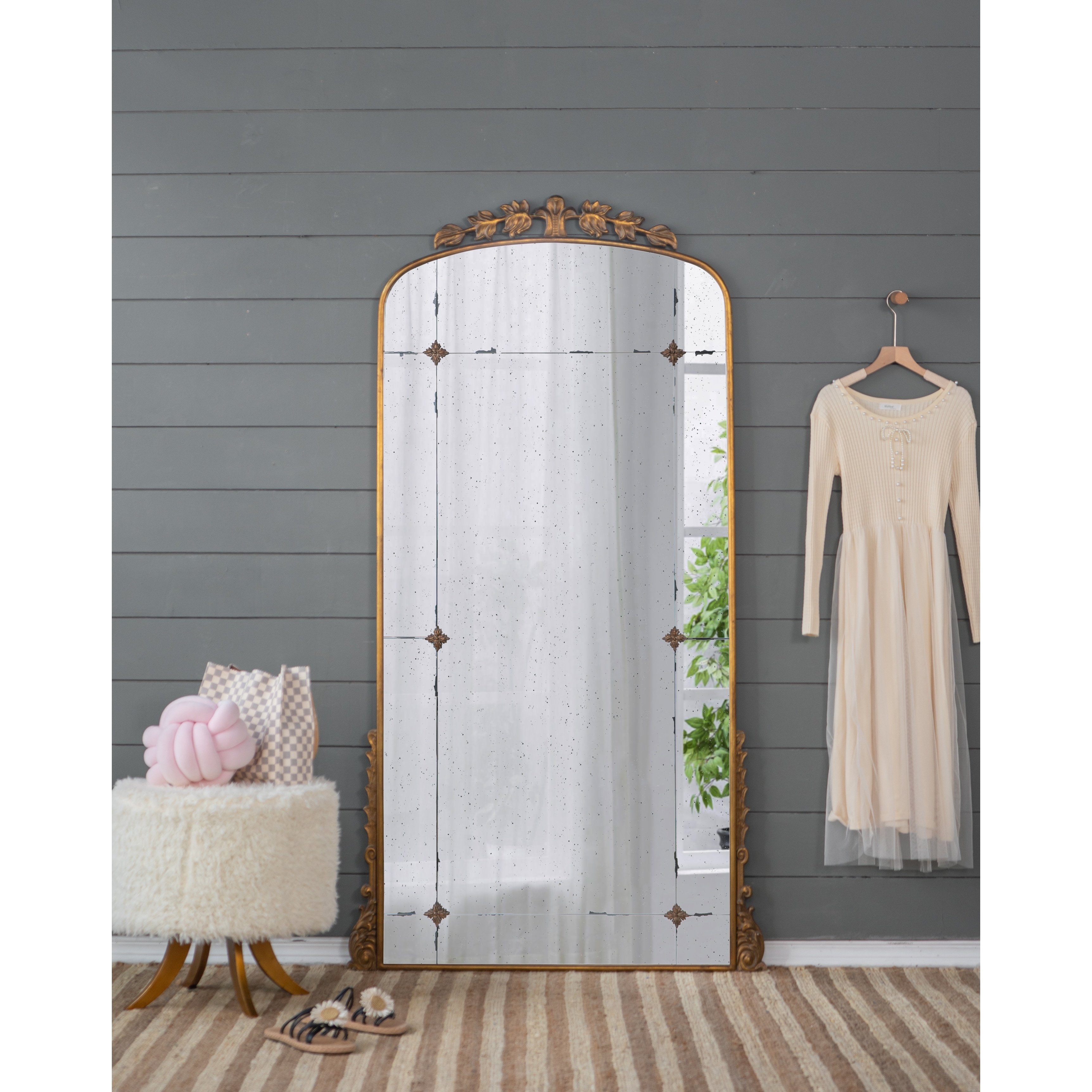 76" x 40" Lavish Full Length Mirror - Gold