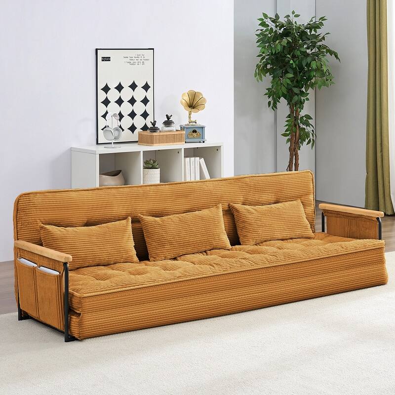 Mixoy Muti-Functional Folding Floor Sofa Bed,3-Seater,2-Seater,1-Seater Lazy Futon Sofa with 6 Position Adjustable Backrest