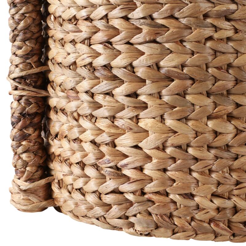 Seagrass Storage Basket with Handles (Set of 3) - 12", 15", 16" Tan - 22.5" x 17.75" x 16"