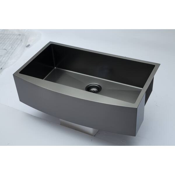 Shop 33 Inch Matte Black Stainless Steel Farmhouse Sink