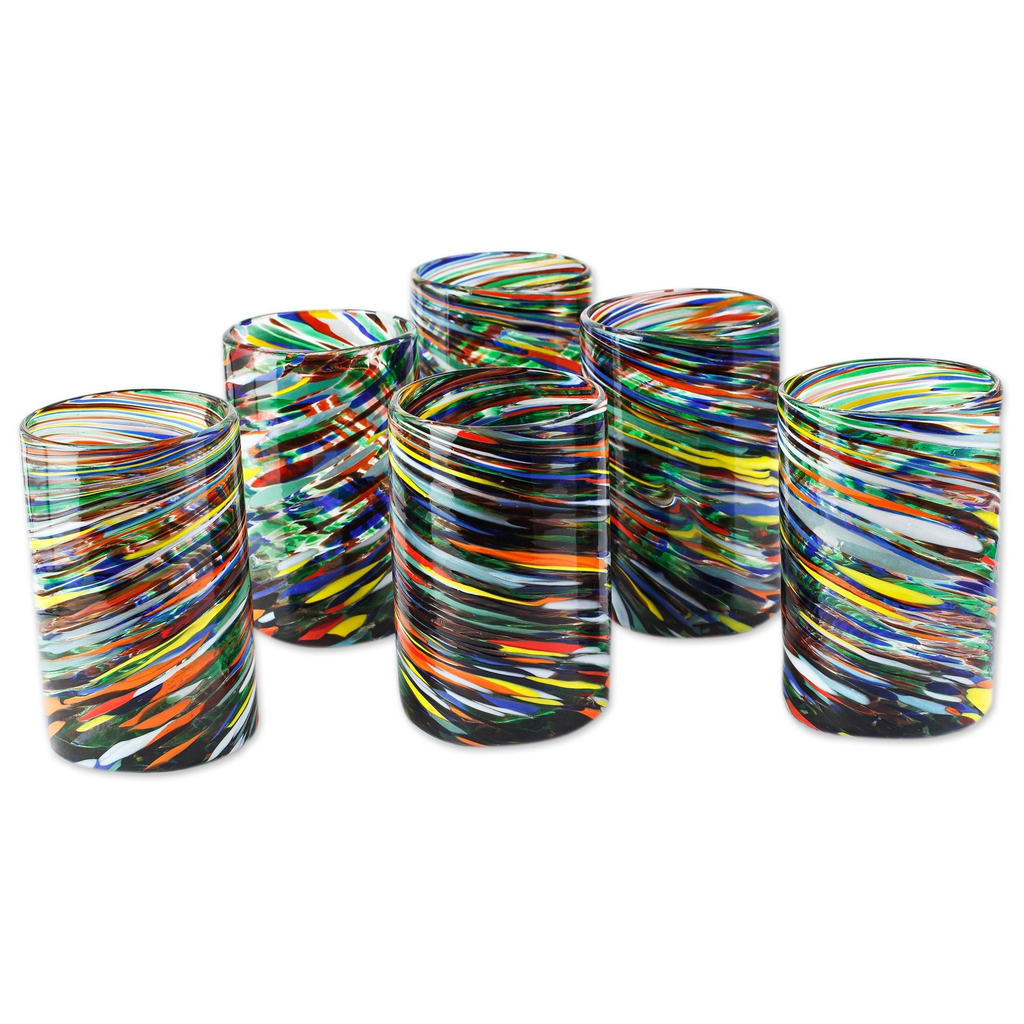 Cupture Diamond Plastic Tumblers BPA Free, 24 oz / 14 oz, 8-Pack (Assorted Colors)