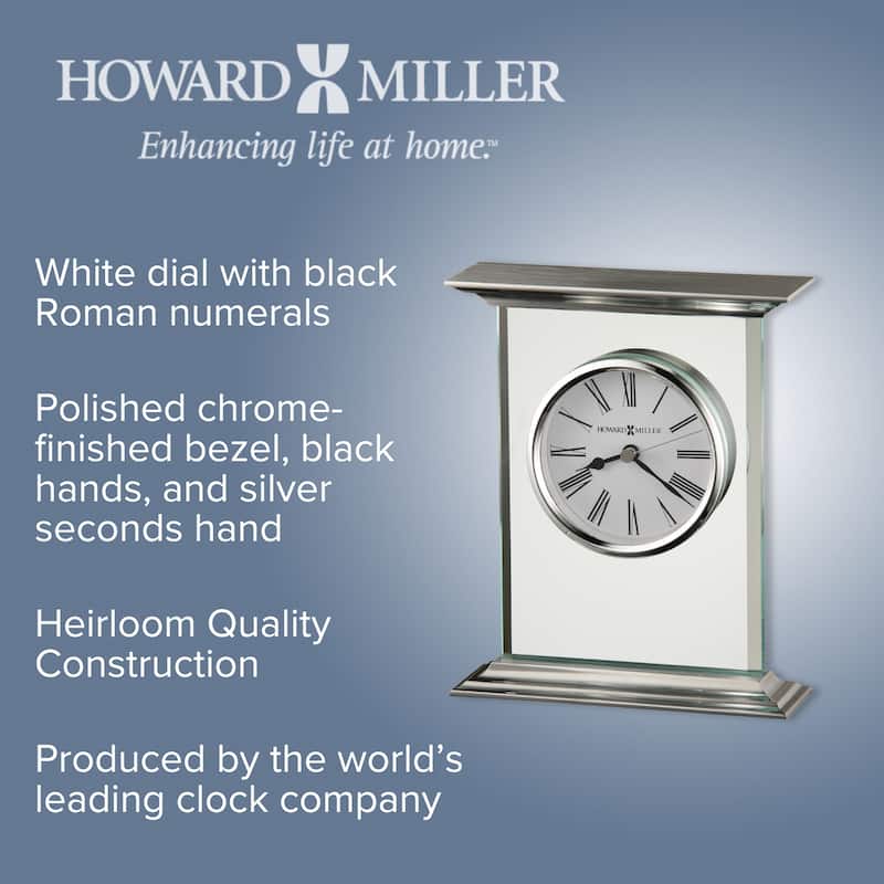 Howard Miller Clifton Modern Sleek Mantel Clock
