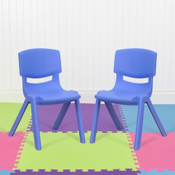 slide 2 of 49, 2 Pack Plastic Stackable School Chair with 12"H Seat, Preschool Seating