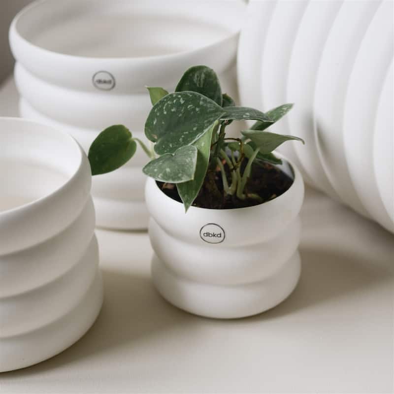 Sm. MUD White Planter - White