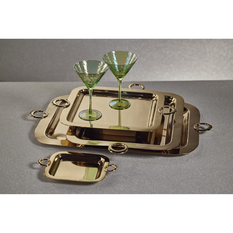 Ollie Gold Polished Brass Serving Tray