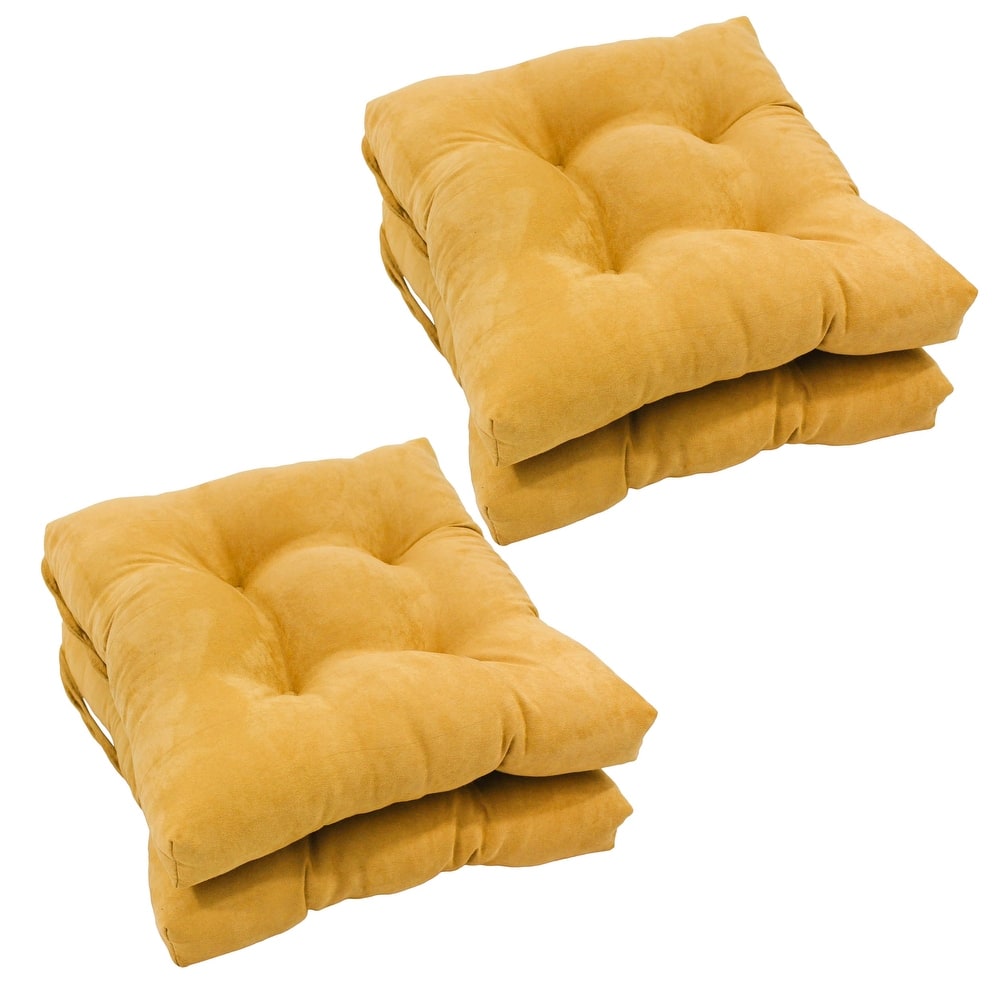 16-inch Square Indoor Microsuede Chair Cushions (Set of 2, 4, or 6)