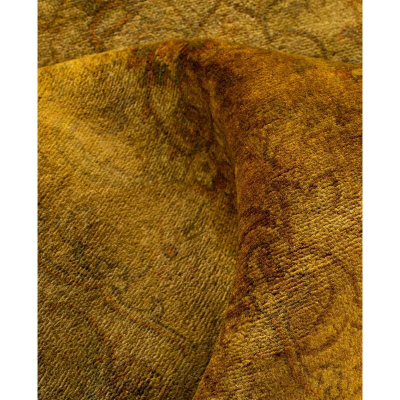 Overdyed One-of-a-Kind Hand-Knotted Area Rug - Gold - 8' 1" x 10' 5"