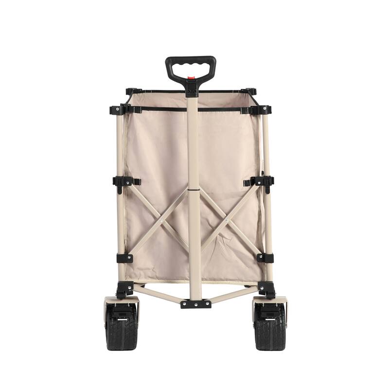 Beach Wagon with Big Wheels, Drink Holders, 300L Capacity, Foldable