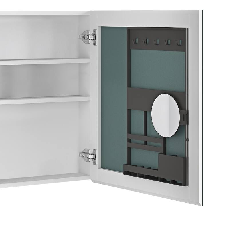 Topcraft Frameless Mirrored Medicine Cabinet in White