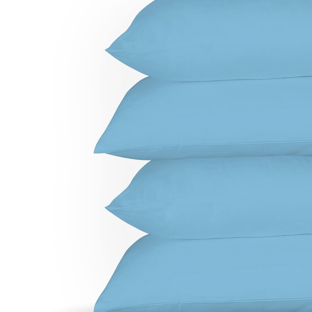 500 TC 100pct Egyptian Cotton Percale Value Pack of 4 Pillow Cases