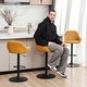 preview thumbnail 9 of 51, Glitzhome Set of 3 Mid-Century Modern Adjustable Swivel Bar Stools - Set of 3