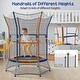 preview thumbnail 13 of 25, Mini Trampoline for Kids with Safety Enclosure Net and Foam Handles