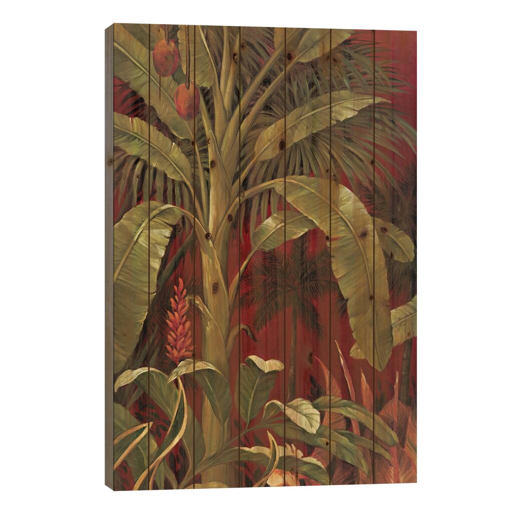 Bali Garden I Print On Wood by Rodolfo Jimenez - Multi-Color