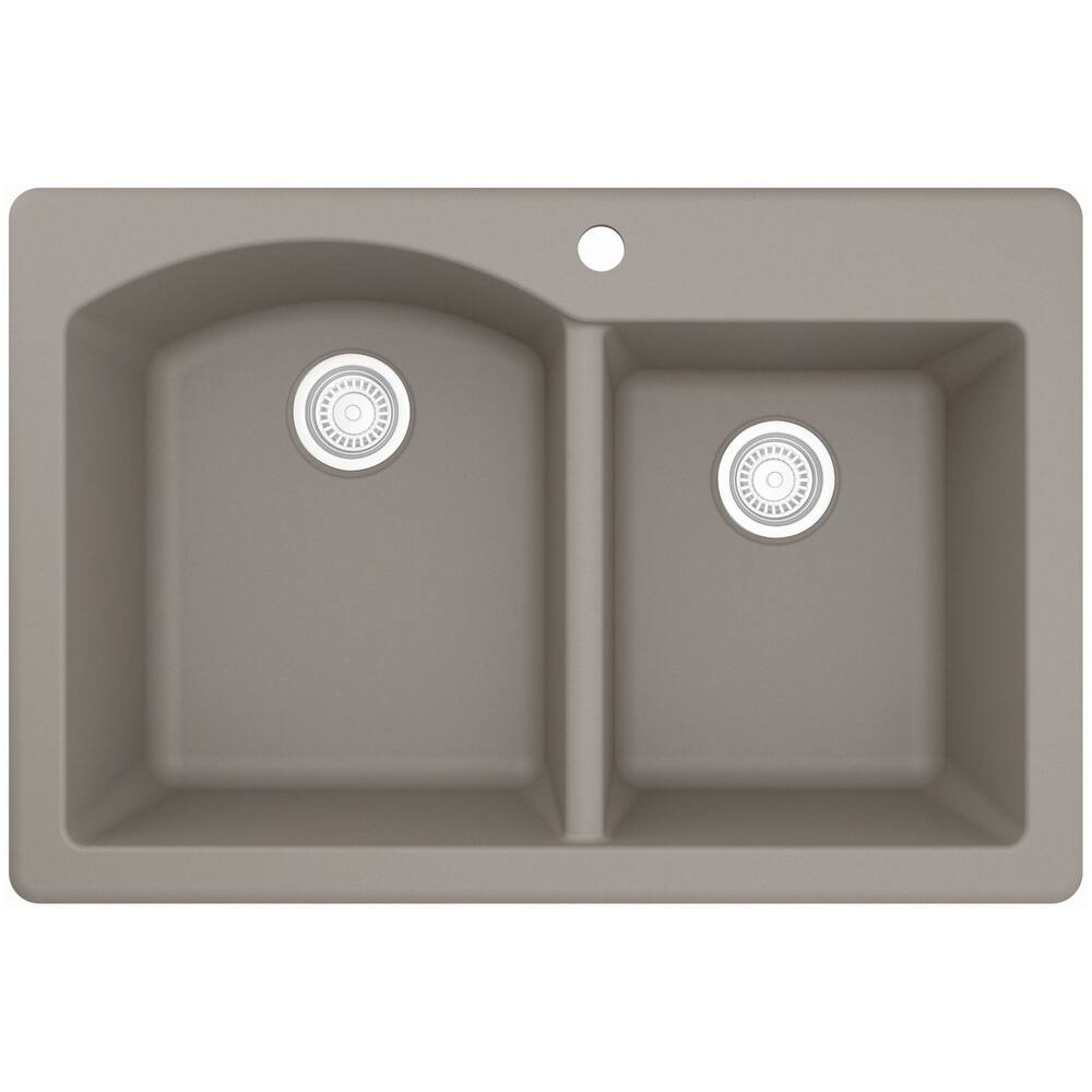 Karran USA QT-610 Quartz QT 33" Drop In Double Basin Quartz Composite
