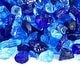 preview thumbnail 1 of 20, Crushed Fire Glass Blend for Indoor/Outdoor Fireplaces/Pits (10 lbs.) 3/8 Inch - 3/4 Inch - Mediterranean Blues