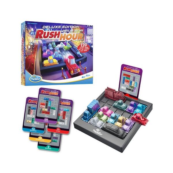 slide 2 of 6, ThinkFun Rush Hour Deluxe Edition Traffic Jam Logic Game