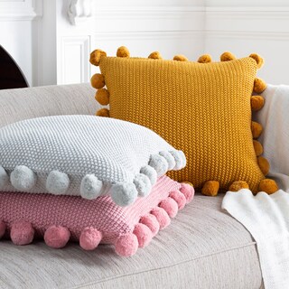 Artistic Weavers Pam Knitted Pom Pom 20-inch Throw Pillow