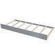 preview thumbnail 12 of 11, Gray Queen Size Storage Platform Bed with Twin Size Trundle Bunk Bed Frame
