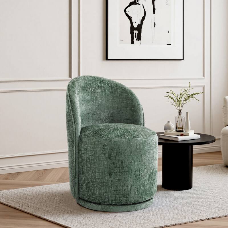 UIXE Modern Upholstered Swivel Armless Side Dining Chairs
