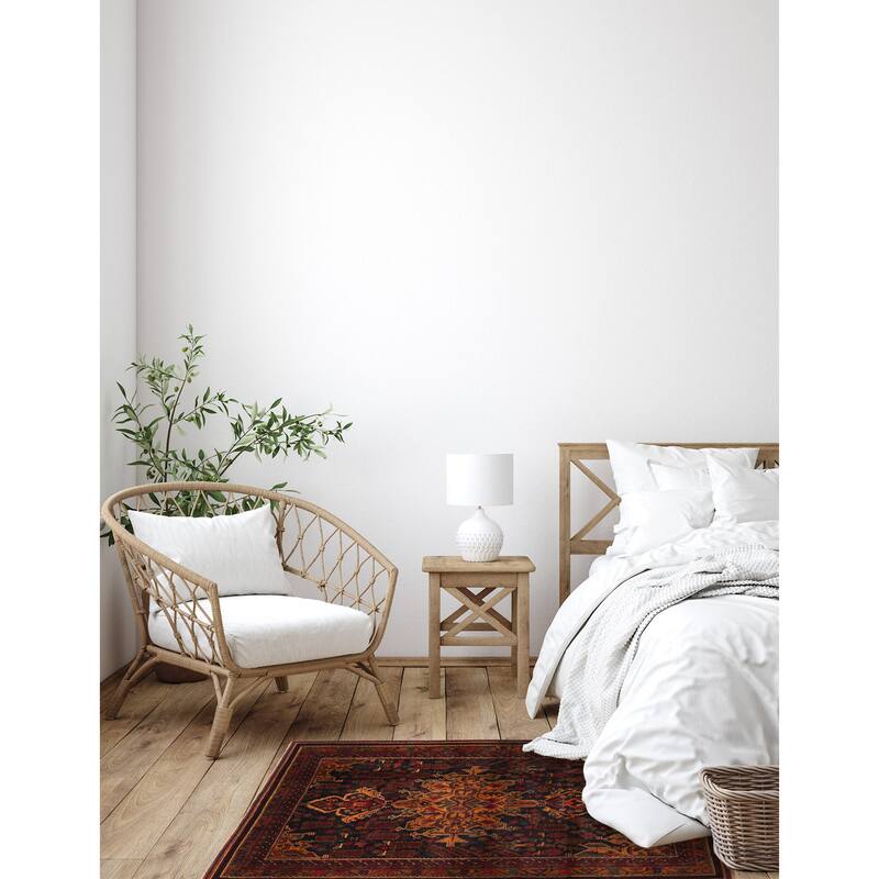 ECARPETGALLERY Hand-knotted Teimani Black Wool Rug - 3'9 x 6'4