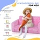 preview thumbnail 4 of 5, 2-Seater Pink Foldable Kids Sofa with Cloude Design Perfect for 2 Kids - 30.7" W x 41.3" D x 12" H