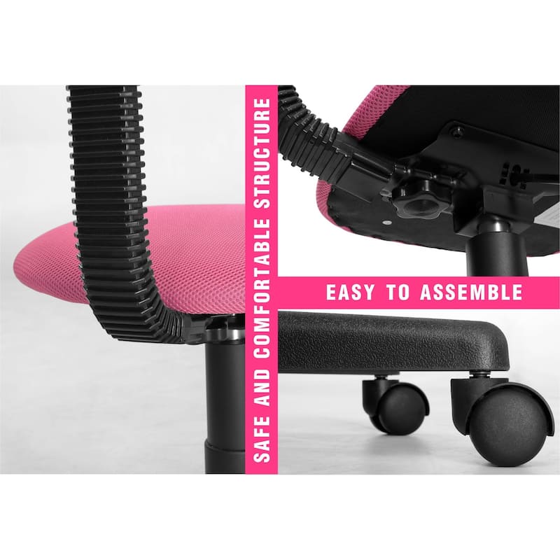 Kids Rolling Drawing Desk & Chair Set Colorful Rotating Upholstered Student Office Computer Chair for Children