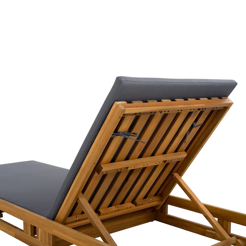 Christopher Knight Home - Aurelius Outdoor Acacia Wood Chaise Lounge Set