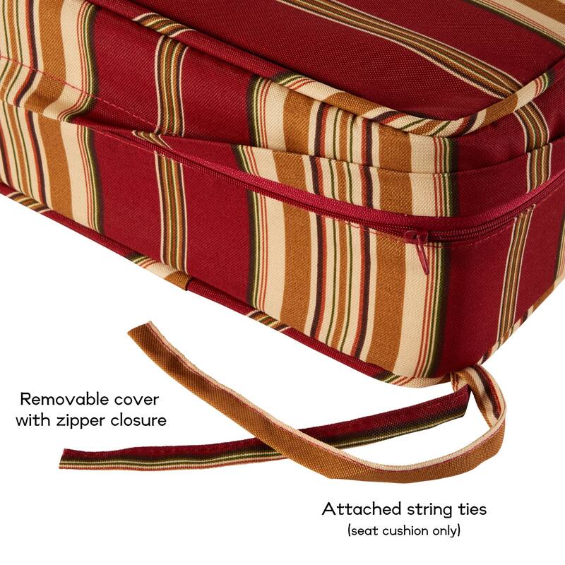 Outdoor 2-Piece Reversible Deep Seat Cushion Set (Cushions Only)