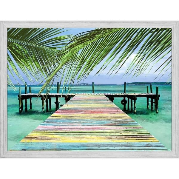 Shop Easy Art Prints Steve Vaughn S Rainbow Dock Premium Canvas