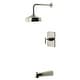 preview thumbnail 12 of 34, Kingston Brass Manhattan Single-Handle Pressure Balanced Tub and Shower Faucet Polished Nickel