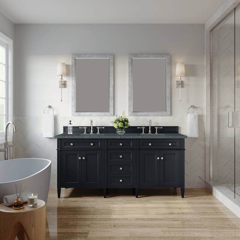 James Martin Vanities 650-V72-3PBL Brittany 72" Double Basin Poplar