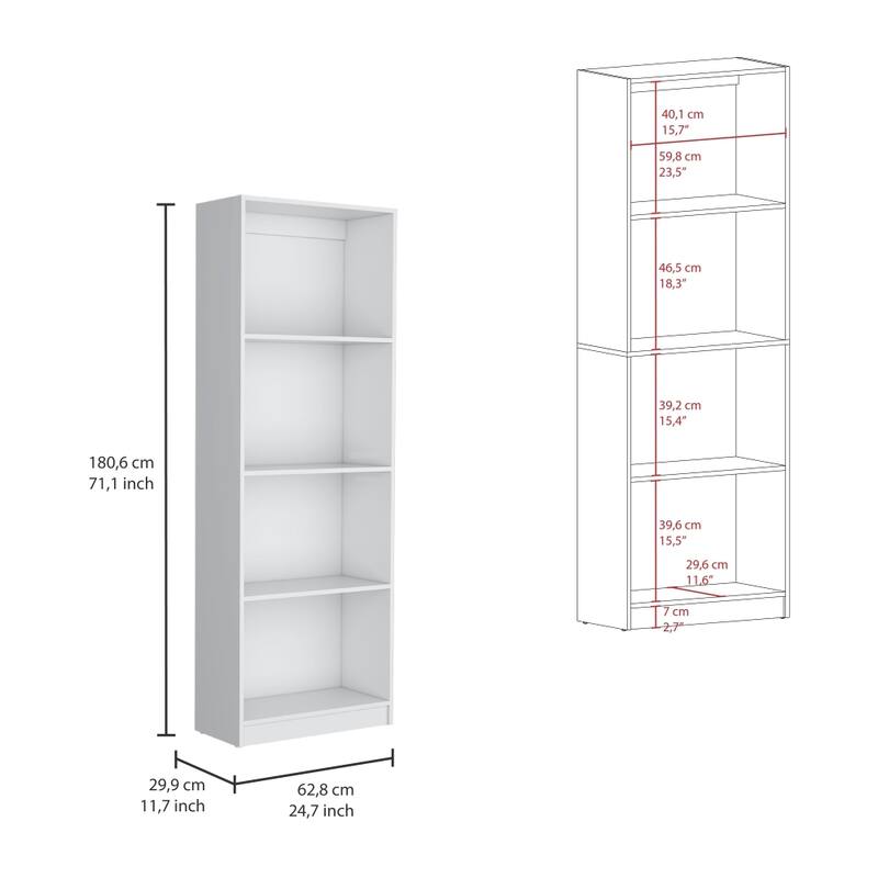 2 Piece Living Room Set with 2 Bookcases for Office,Living Room ,Apartment,Easy To Assemble ,White