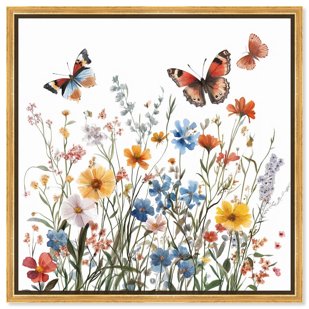 Garden of Fluttering Canvas by Art Remedy