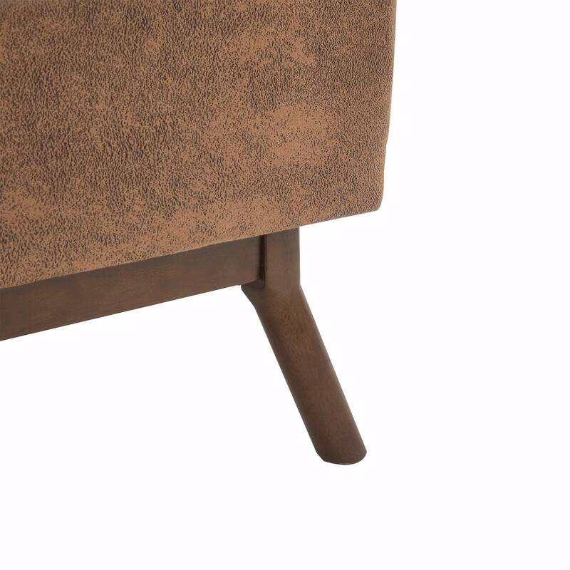 Mid-Century Modern Square Coffee Table with Storage Bench