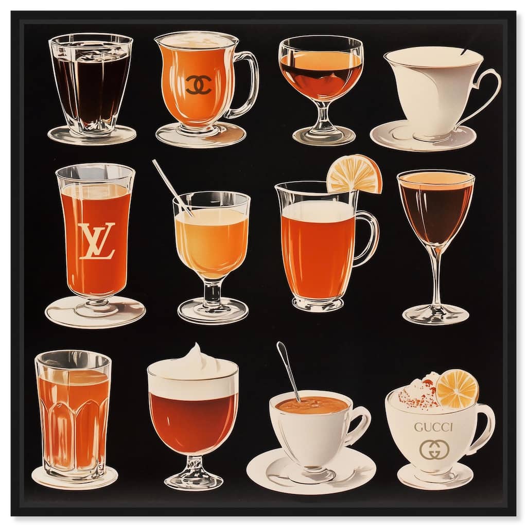 Glam Coffee Drink Collection Canvas by Art Remedy