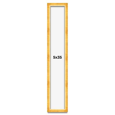 5x35 IN Shadow Box Frame Gold | 1.625 Inches Deep Real Wood