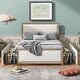 preview thumbnail 3 of 1, Full Size Upholstered Platform Bed with Nailhead Decoration and Drawers