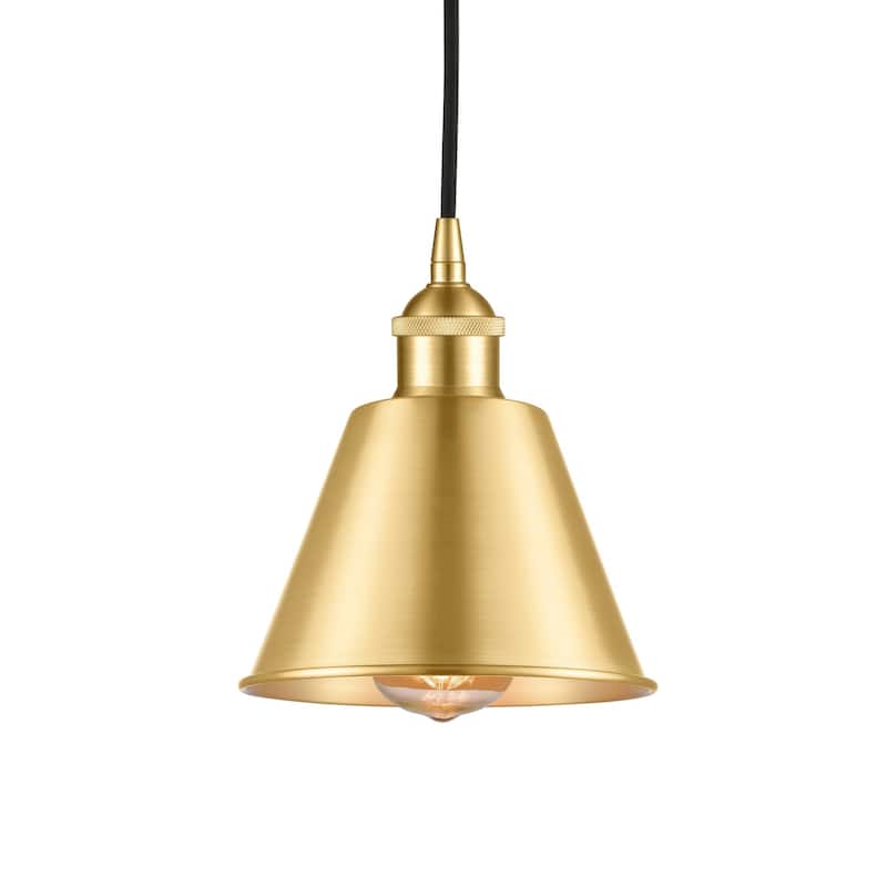 Innovations Lighting 616-1P-8-7 Smithfield Pendant Smithfield 7" Wide - Satin Gold / Matte Black